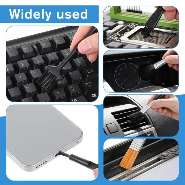 Alt view image 6 of 7 - Keyboard Cleaning Brush 10 Pcs Mini Anti Static Laptop Cleaning Kit | Nylon Dust Cleaning Brushes for Electronic Devices Computer Motherboard Fans Camera Small Space