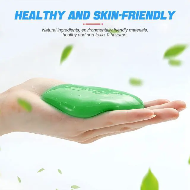 Alt view image 3 of 6 - Car Cleaning Gel for Vents and Keyboards, Green | soft putty texture, lifts dust from narrow gaps, for car interiors PCs and cameras, car interior accessories
