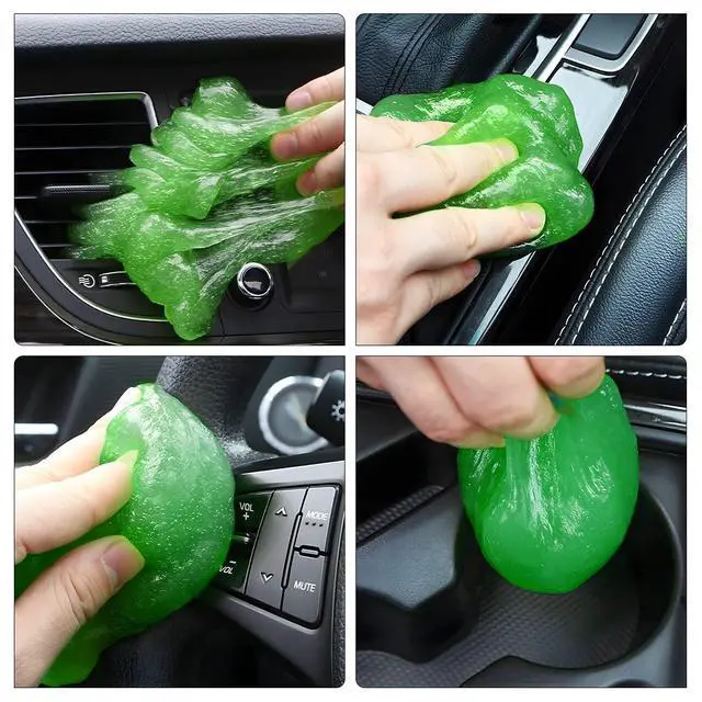 Alt view image 5 of 6 - Car Cleaning Gel for Vents and Keyboards, Green | soft putty texture, lifts dust from narrow gaps, for car interiors PCs and cameras, car interior accessories