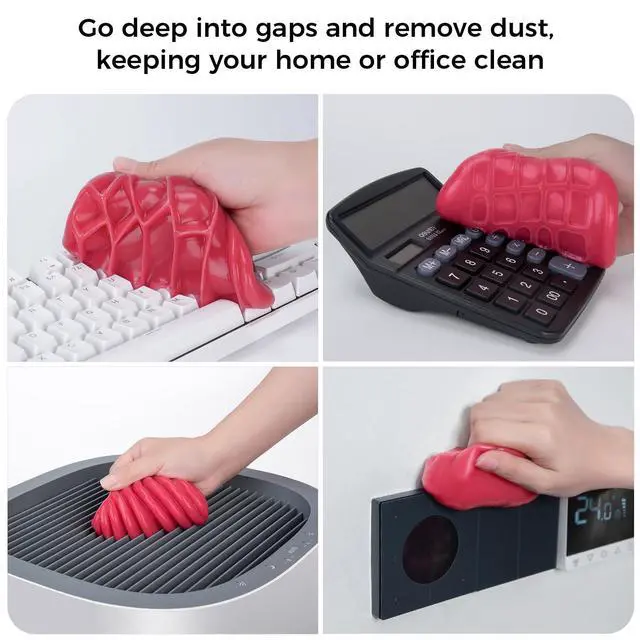 Alt view image 4 of 7 - Cleaning Gel for Car Universal Gel Cleaner Auto Detailing Car Vent Keyboard Cleaning Putty Car Interior Cleaner Dashboard Dust Remover Putty Auto Duster Cleaning Kit 160G