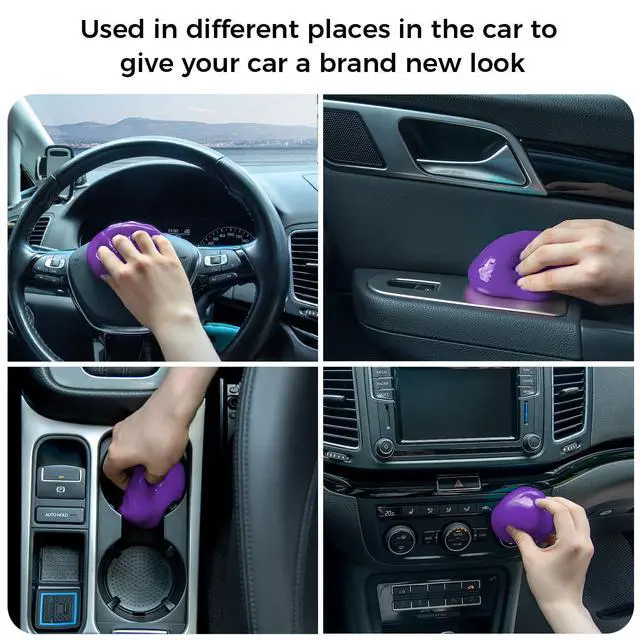 Alt view image 4 of 7 - Cleaning Gel for Car Universal Gel Cleaner Auto Detailing Car Vent Keyboard Cleaning Putty Car Interior Cleaner Dashboard Dust Remover Putty Auto Duster Cleaning Kit 160G