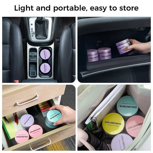 Alt view image 5 of 7 - Cleaning Gel for Car Universal Gel Cleaner Auto Detailing Car Vent Keyboard Cleaning Putty Car Interior Cleaner Dashboard Dust Remover Putty Auto Duster Cleaning Kit 160G
