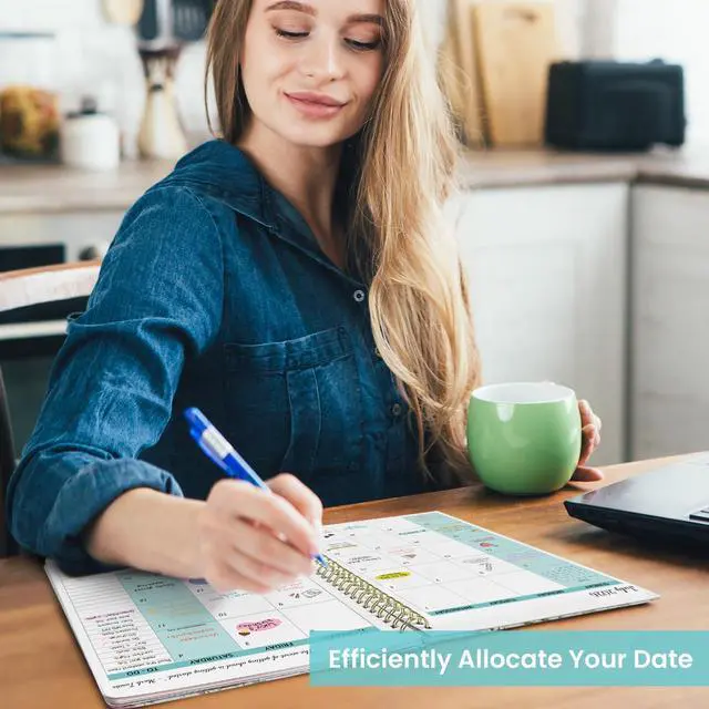 Alt view image 4 of 7 - Monthly Planner 2026-2027, 18-Month Aesthetic Calendar, Jul 2026-Dec 2027 | 7" x 10" Monthly Planner Calendar, Pretty Spiral Organizer for Women, Ideal for School Office Home - Wildflowers