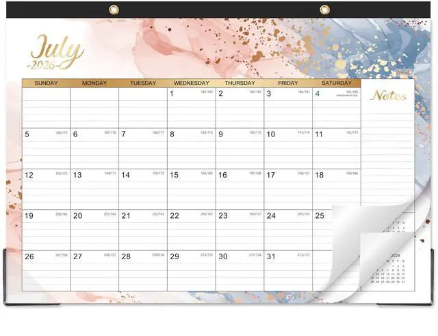 Main image of Desk Calendar 2026-2027 - 2026-2027 Wall Calendar 18 Month, 17" x 12" | from July 2026 - December 2027, Desk/Wall Monthly Calendar 2026-2027 with Protector Corner, Large Blocks