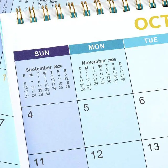 Alt view image 5 of 7 - Desk Calendar 2026-2027 - Calendar 2026-2027,Standing Flip Desktop Calendar | JUL 2026 - DEC 2027, 9.8" x 8.3", Calendar with Thick Paper, Memo Pages + Twin-Wire Binding + Unruled Blocks - Rainbow