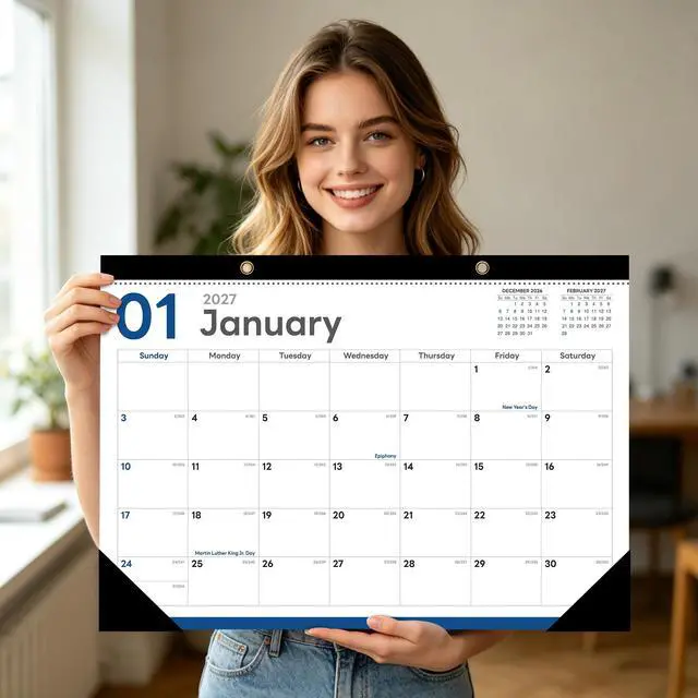 Alt view image 6 of 7 - Desk Calendar 2026-2027, Jul 2026-Dec 2027, 17" x 12", 18 Months | Large Desktop Calendar, Big Academic Calendar, Julian Date, Monthly Planner/Wall Calendar, Home School Office Organizing Gift