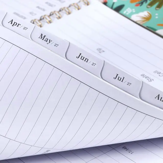 Alt view image 6 of 7 - 2026-2027 Monthly Planner - 18 Month Calendar, Jul. 2026 to Dec. 2027 | 8.5" x 11", Academic Planner 2026-2027, Monthly Planner for School & Office, with Tabs, Inner Pocket, Floral