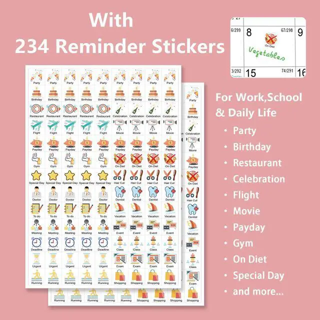 Alt view image 7 of 7 - Small Desk Calendar 2026-2027, Desktop Calendar Oct.2026-Dec.2027 | 15 Months Standing Flip Desk Calendar with Stickers, US Holidays Marked Desktop Planner for Easy Organizing (7" x 8.5")