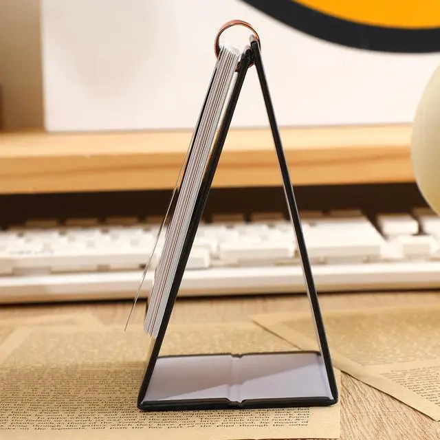 Alt view image 7 of 7 - Mini Desk Calendar 2026-2027, July 2026 to Dec 2027 Standing Flip Small Desk Calendar- 2026 Monthly Desktop Calendar- Thick Paper Twin-Wire Binding for Home or Office (Black)