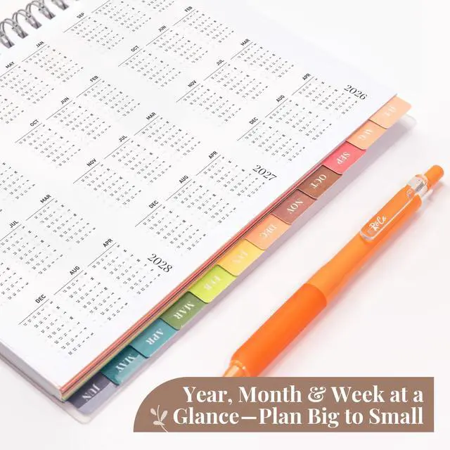 Alt view image 5 of 7 - Academic Planner 2026-2027, Daily, Weekly & Monthly Planner, July 2026 - June 2027, Student Notes Pages, Twin-Wire Binding, Weekly Agenda for School & Work (8 x 6-Inches, Chunky, Black)