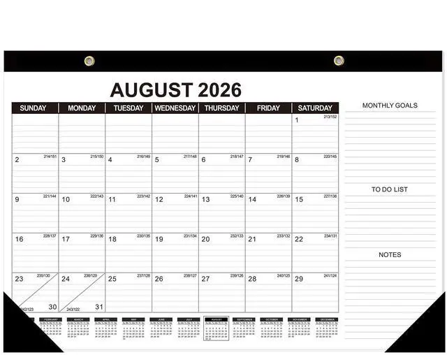 Main image of Desk Calendar 2026-2027, 19 Months Jun 2026 - Dec 2027, 17"x11.5" | Desktop Planner with Julian Date, Monthly Goals, Academic To-Do List, for Home, Office, School & Teachers