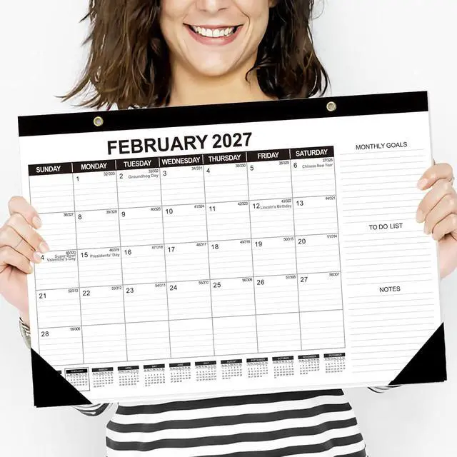 Alt view image 7 of 7 - Desk Calendar 2026-2027, 19 Months Jun 2026 - Dec 2027, 17"x11.5" | Desktop Planner with Julian Date, Monthly Goals, Academic To-Do List, for Home, Office, School & Teachers