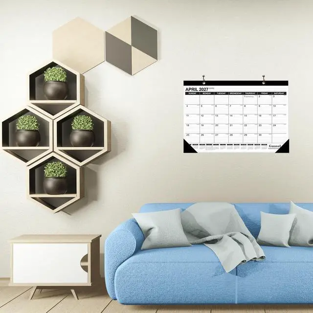 Alt view image 4 of 7 - Desk Calendar 2026-2027 - 19 Months Academic Calendar 17" × 11.5" Desktop Calendar from Jun. 2026 to Dec. 2027 with Julian Date for Home School Office Desk Top Organizing