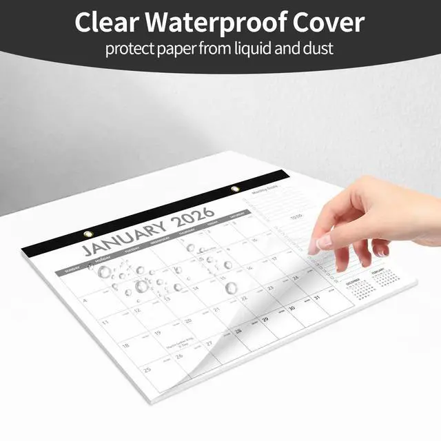 Alt view image 4 of 6 - Desk Calendar 2026, 18 Months Runs from January 2026 to June 2027 Large Size 17" X 12" Monthly Wall Calendar Desktop Planner with To Do List for Home Classroom School Office(Simplicity)