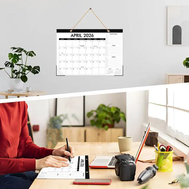 Alt view image 6 of 6 - Desk Calendar 2026, 18 Months Runs from January 2026 to June 2027 Large Size 17" X 12" Monthly Wall Calendar Desktop Planner with To Do List for Home Classroom School Office(Simplicity)