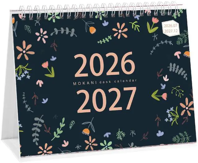 Main image of Desk Calendar 2026-2027, Monthly Desktop Calendar(Oct. 2026 - Dec. 2027) | 10" x 8.25" Standing Flip Calendar with Thick Paper, Academic Year Standing Desk Calendar with Planner Stickers