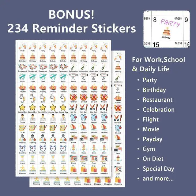 Alt view image 7 of 7 - Desk Calendar 2026-2027, Monthly Desktop Calendar(Oct. 2026 - Dec. 2027) | 10" x 8.25" Standing Flip Calendar with Thick Paper, Academic Year Standing Desk Calendar with Planner Stickers