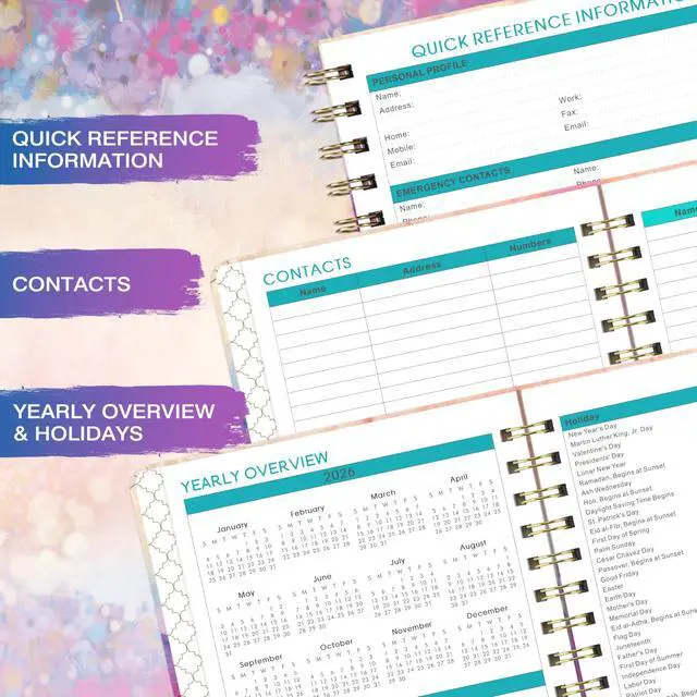 Alt view image 6 of 7 - 2026-2027 Planner - Planner Daily Weekly and Monthly 2026-2027 | July 2026 - June 2027, 6.3 × 8.4, 12 Monthly Tabs, Inner Pocket, Hardcover, Perfect for Organization