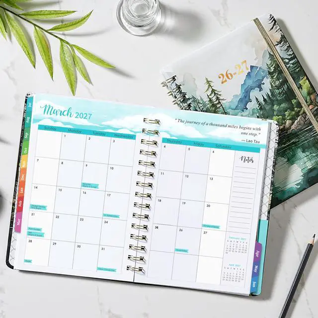 Alt view image 2 of 7 - Planner 2026-2027 - 2026-2027 Planner Weekly and Monthly | July 2026 - June 2027, Tabs, Elastic Closure, Inner Pocket, Academic Planner for School Office Supplies, 6.3" x8.4"