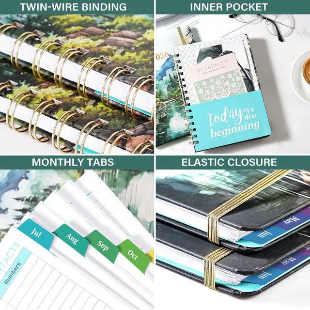 Alt view image 6 of 7 - Planner 2026-2027 - 2026-2027 Planner Weekly and Monthly | July 2026 - June 2027, Tabs, Elastic Closure, Inner Pocket, Academic Planner for School Office Supplies, 6.3" x8.4"