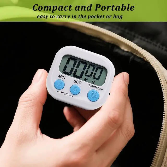Alt view image 7 of 7 - 6 Pack Multi-Function Electronic Timer - Kitchen Timer,Magnetic Digital Timers,Big LCD Display, ON/Off Switch,Extensively Use in Cooking,Gym, Meeting, Classroom,Kitchen,Study,Work,Outdoor Activities