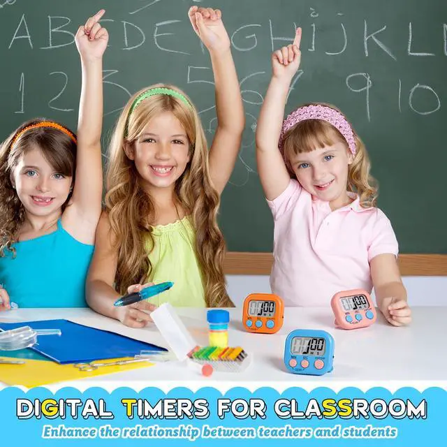 Alt view image 2 of 7 - Kitchen Timer 6 Packs Digital Timers for Classroom Small Magnetic Countdown Stopwatch for Cooking Mini Loud Alarm Stop for Kitchen Study Work Baking Sports Games Timer Clock
