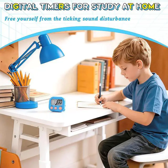 Alt view image 4 of 7 - Kitchen Timer 6 Packs Digital Timers for Classroom Small Magnetic Countdown Stopwatch for Cooking Mini Loud Alarm Stop for Kitchen Study Work Baking Sports Games Timer Clock