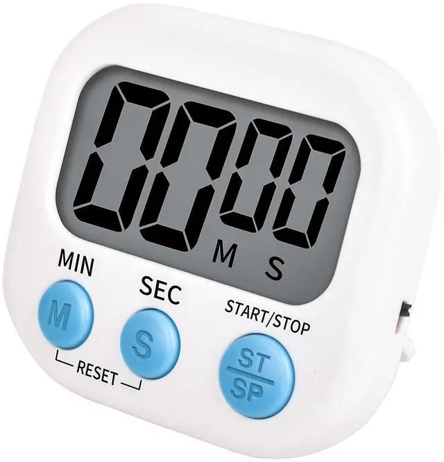 Main image of Timer for Kids,KitchenTimer Digital,Magnetic Back,Loud Ring,Stand for Cooking,Classroom,Bathroom,Teachers,Kids(White), (JS-118)