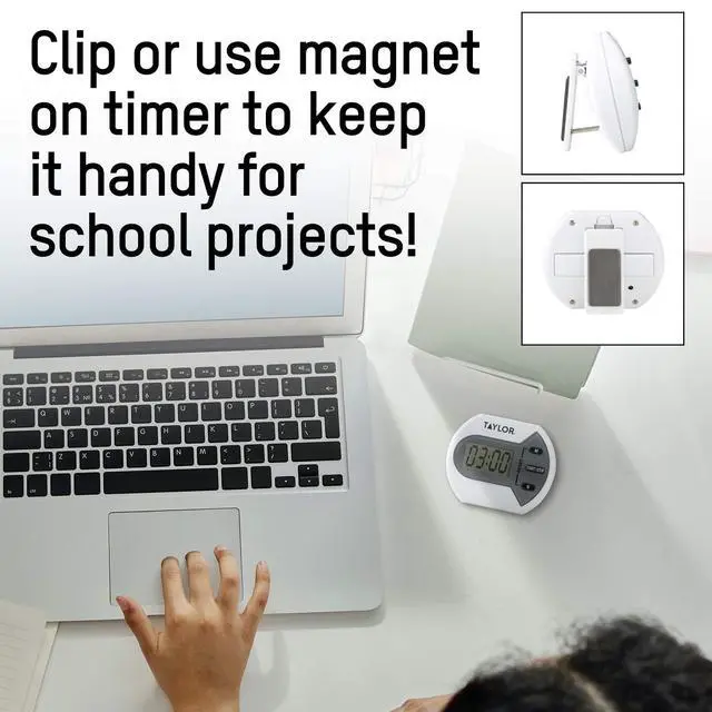 Alt view image 2 of 6 - Digital Timer Counts Up and Down for School, Learning, Projects, and Kitchen Tasks
