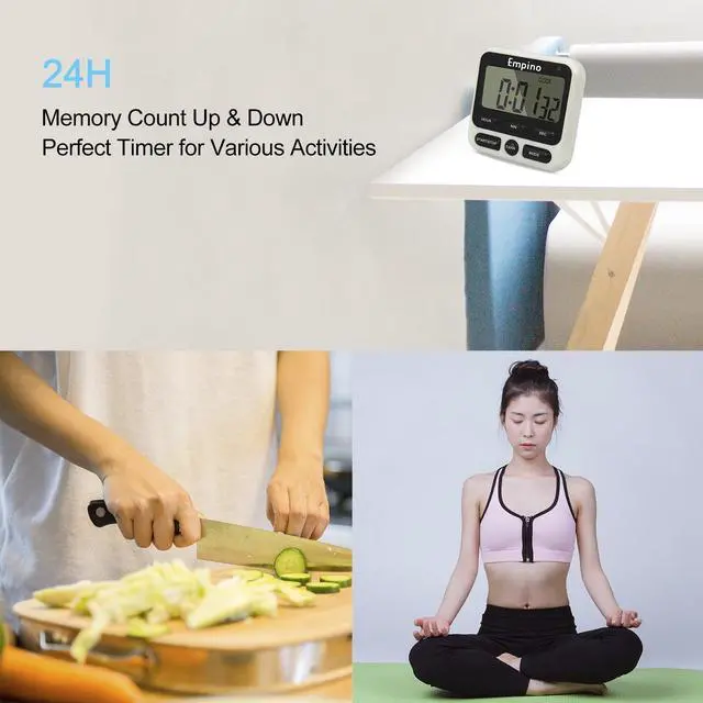 Alt view image 3 of 6 - Digital Kitchen Timer 24-Hours Magnetic Countdown Cooking Timer Clock