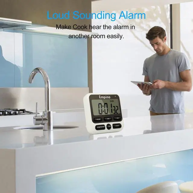 Alt view image 4 of 6 - Digital Kitchen Timer 24-Hours Magnetic Countdown Cooking Timer Clock