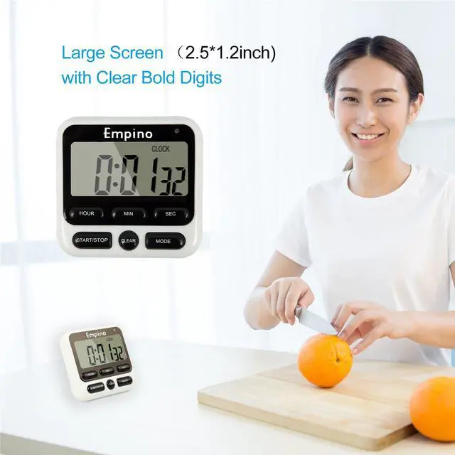 Alt view image 5 of 6 - Digital Kitchen Timer 24-Hours Magnetic Countdown Cooking Timer Clock