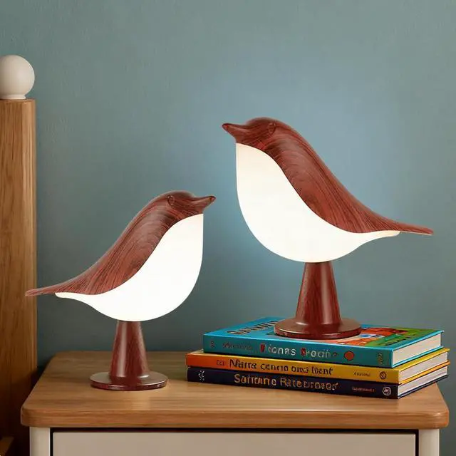 Alt view image 4 of 6 - Bird Cordless Table Lamp, Small Cordless Bedside Lamp with 3 Color Temperature, Touch Sensor & Rechargeable Battery - Night Light for Kids, Bedroom, Bedside, Office, and Outdoor UseDark