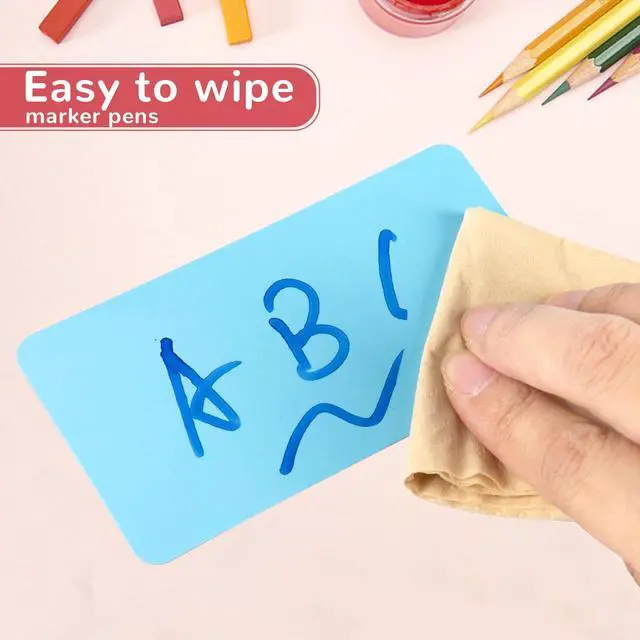 Alt view image 5 of 7 - 32 Pcs Dry Erase Magnetic Labels, 4.2" x 2.1" 8 Colors | Reusable Writable Magnetic Name Tags Magnetic Label Stickers for Whiteboard, Refrigerator, Locker Classroom Office Home