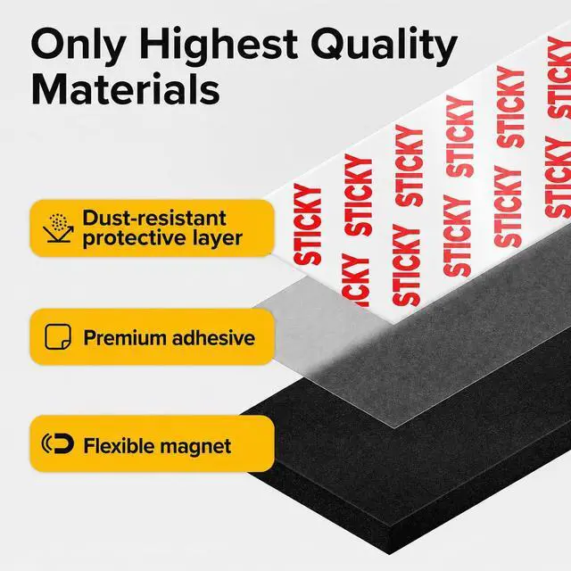 Alt view image 3 of 7 - Super Sticky Magnetic Tape for DIY & Crafts, 10ft x 1/2in (3m x 1.25cm) | Strong Magnet Strip, Adhesive Backing, Easy to Cut & Mount, For Fridges, Whiteboards & More