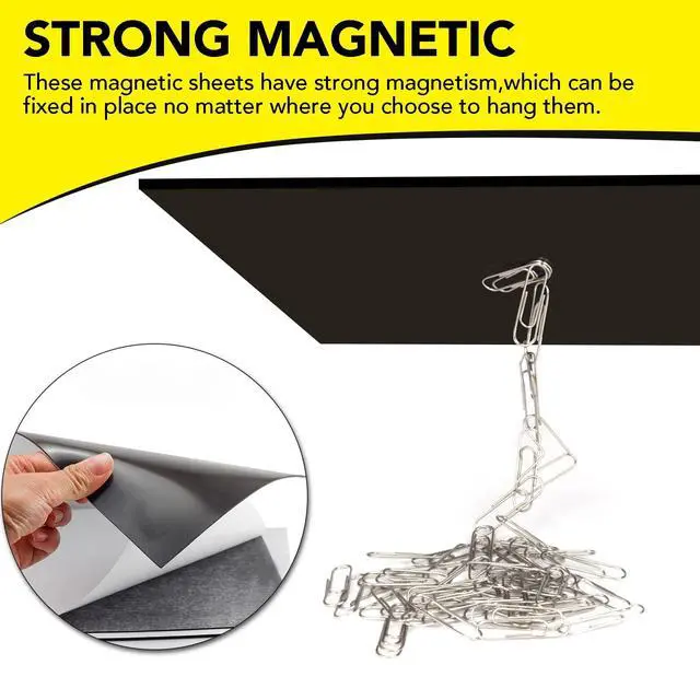 Alt view image 5 of 7 - Magnetic Adhesive Sheets,4" x 6" 10 Pack Flexible Magnets for Craft | Photo Mat Cuttable Magnet Classroom Must Have Decorations Easy Peel Stickers for Planning and Organization,Rectangular