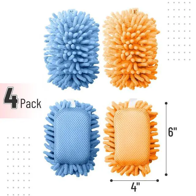 Alt view image 2 of 7 - Magnetic Microfiber Shag Whiteboard Erasers, 4" x 6", 4 Pack | Dual Surface, Washable Large Dry Erase Board Cleaner for Chalk, Marker, Classroom, Office, Home