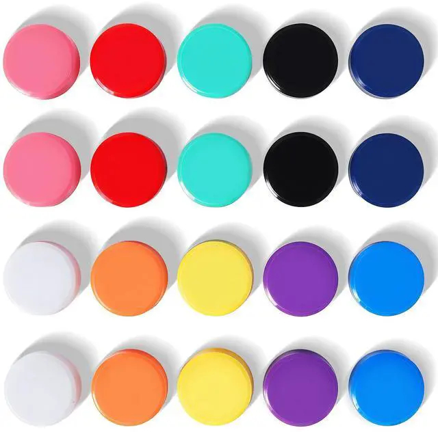Main image of Fridge Magnets, 20 Pack 10 Colors Small Strong Round for Whiteboard | Heavy Duty Mini Cute Funny Refrigerator Magnets for Whiteboard, Crafts, Locker, Kitchen, School, Classroom, Office&Home Decor