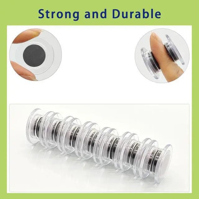 Alt view image 2 of 7 - Fridge Magnets, 14 Pcs Strong Small Round Clear White for Whiteboard | Refrigerator Magnets Heavy Duty for Locker, Crafts, Office, Classroom & Kitchen. Decorative Cute Mini. Rust-proof & Durable