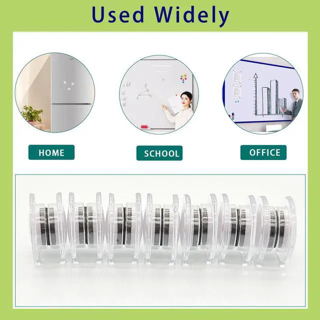Alt view image 4 of 7 - Fridge Magnets, 14 Pcs Strong Small Round Clear White for Whiteboard | Refrigerator Magnets Heavy Duty for Locker, Crafts, Office, Classroom & Kitchen. Decorative Cute Mini. Rust-proof & Durable