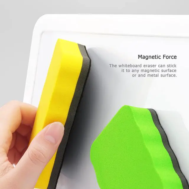 Alt view image 5 of 7 - 6 Pack Magnetic Dry Eraser Erasers 4.2'' x 2.2'', Wavy | Dry Erasers for White Board, Whiteboard Erasers for Kids Classroom