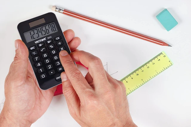 Alt view image 6 of 6 - 8-Digit Dual Power Pocket Calculator, Easy-to-Read LCD Display with Nonslip Rubber Keys, Compact Simple Calculator, 4.25 x 2.1-Inches, Black (900-1)