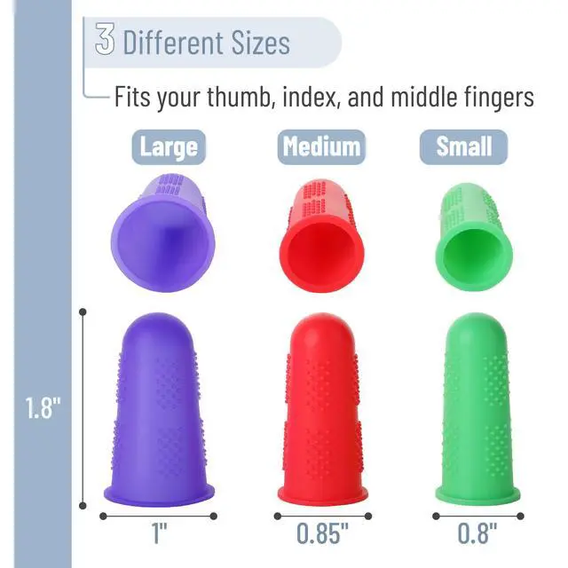 Alt view image 3 of 7 - Silicone Hot Glue Gun Finger Caps, 24 pcs, 3 Sizes | Reusable Silicone Finger Protectors for Hot Glue, Wax, Resin, Honey Adhesives, Scrapbooking, Sewing