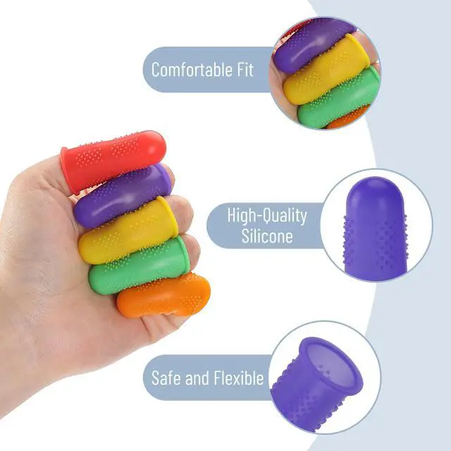 Alt view image 4 of 7 - Silicone Hot Glue Gun Finger Caps, 24 pcs, 3 Sizes | Reusable Silicone Finger Protectors for Hot Glue, Wax, Resin, Honey Adhesives, Scrapbooking, Sewing