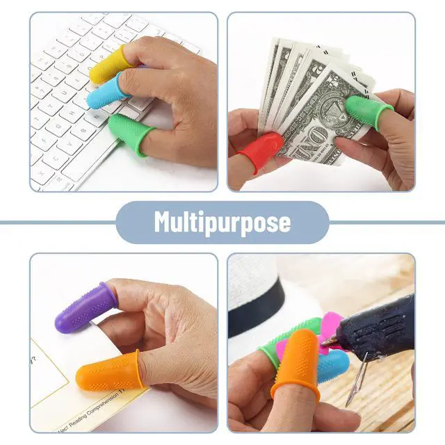Alt view image 7 of 7 - Silicone Hot Glue Gun Finger Caps, 24 pcs, 3 Sizes | Reusable Silicone Finger Protectors for Hot Glue, Wax, Resin, Honey Adhesives, Scrapbooking, Sewing