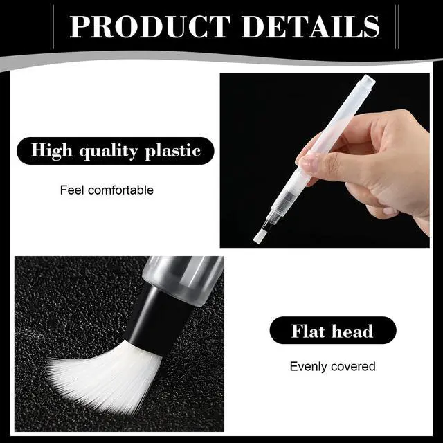 Alt view image 4 of 6 - 4 Pcs Envelope Sealer Moistener, Nylon Brush Stamp Licker, Clear | Pencil Style, Reusable, Without Leakage, Office Mailing Letter Stamp Glue Wetter Tool