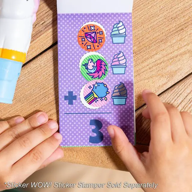 Alt view image 5 of 7 - Sticker Wow! Mini Activity Pad and 200+ Refill Stickers for Sticker Stamper Arts and Crafts Fidget Toy Collectibles Assorted Favorite Things Stickers - FSC-Certified