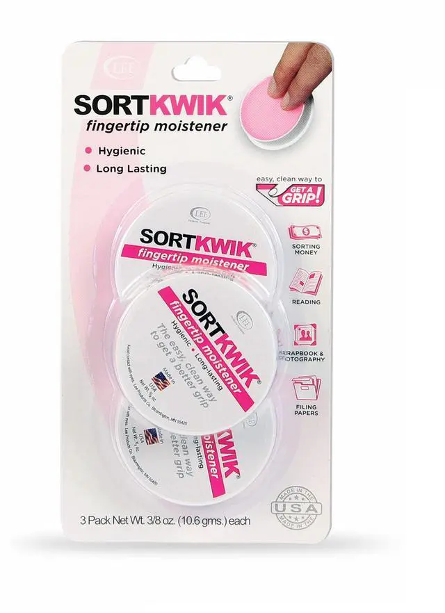 Main image of Fingertip Moistener Improves Speed and Accuracy for Sorting, Filing, and Counting Non-Sticky, Odor-Free Formula 3/8 oz, 3-Pack
