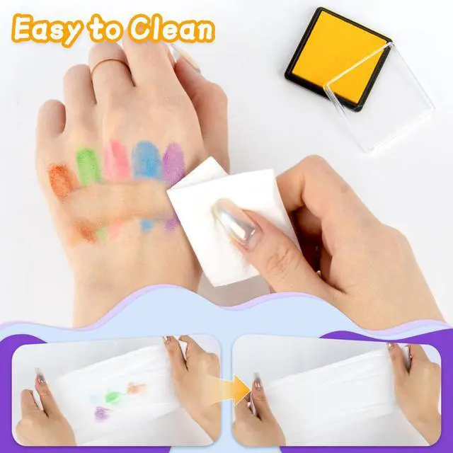 Alt view image 4 of 5 - Washable Ink Pads for Stamps, 20 Color Craft Stamp Ink Pads | Perfect for teachers, artists and DIY makers creating cards, scrapbooks, paper projects and fabric art