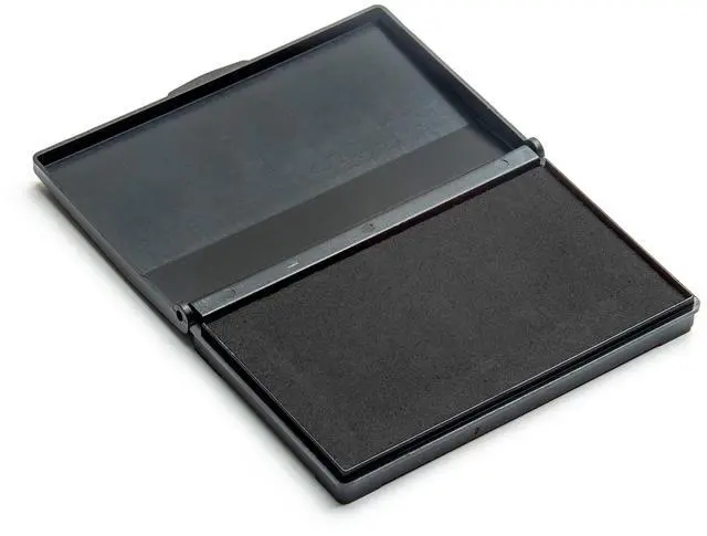Main image of Ink Pad for Rubber Stamps, Stamp Pad for Clear Impression Stamping, Quality Felt Pad Black Ink, Red Ink, Blue Ink (Black, S (2 * 3.5))